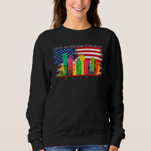Sudadera Houston Texas Watercolor Skyline Home State Souven
