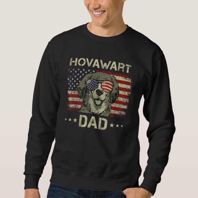 Sudadera Hovawart Dad Dog  American Flag 4th Of July (Anverso)