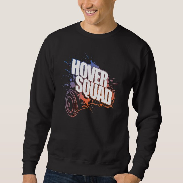 Sudadera Hover Squad Guay Naranja Blue Gyro Hoverboard (Anverso)
