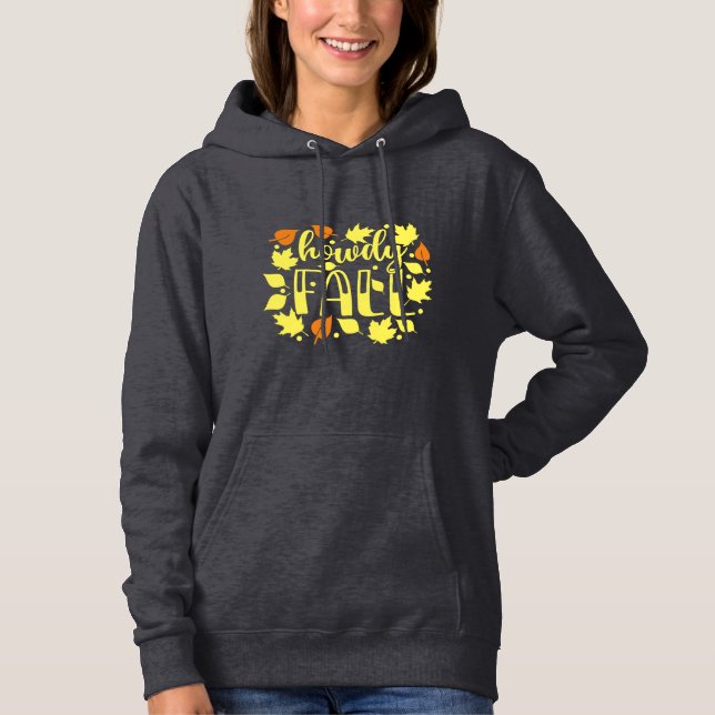 Sudadera Howdy Fall con hojas (Anverso)