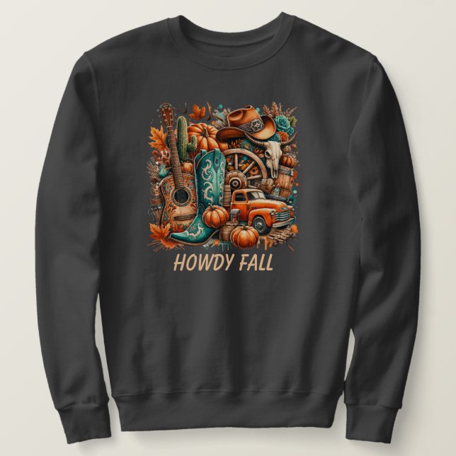 Sudadera Howdy Fall Sweatshirt (Anverso del diseño)