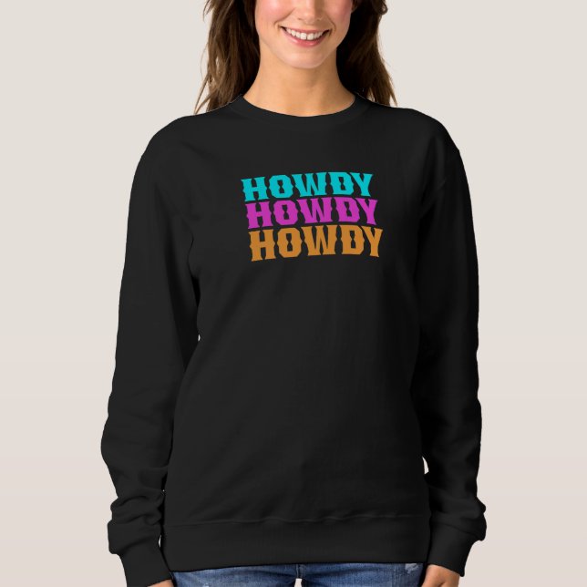Sudadera Howdy Space Cowgirl (Anverso)