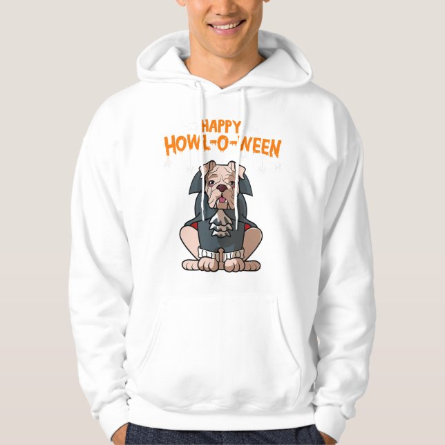 Sudadera howl-o-ween bulldog inglés perro mamá coste hallow (Anverso)