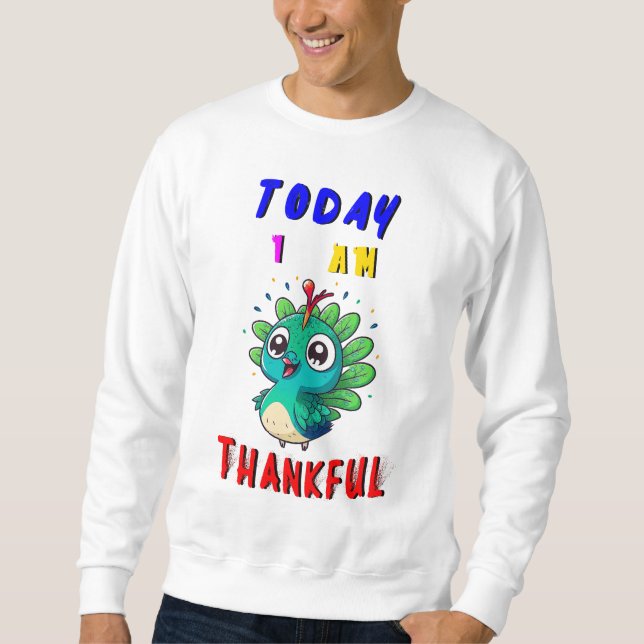 Sudadera Hoy Estoy Agradecido Noviembre Día de Acción de Gr (Anverso)