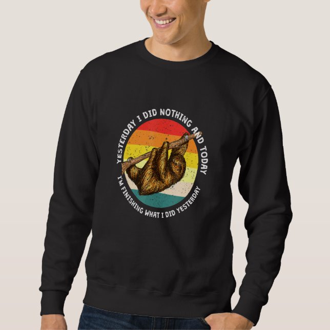 Sudadera Hoy Estoy Terminando Lo Que Hice Ayer Descanso De  (Anverso)