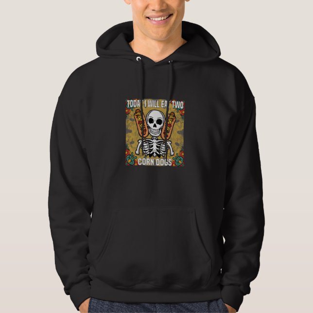 Sudadera Hoy Me Comeré Dos Perros De Maíz, Meme De Perros (Anverso)
