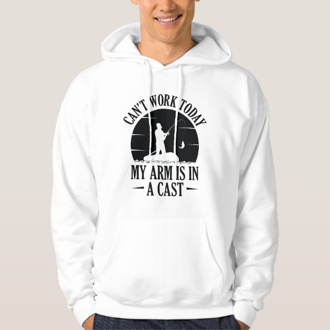 Sudadera Hoy no puedo trabajar mi brazo está en un mástil (Anverso)