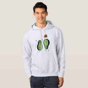 Sudadera Hoyo verde divertido del handstand del aguacate