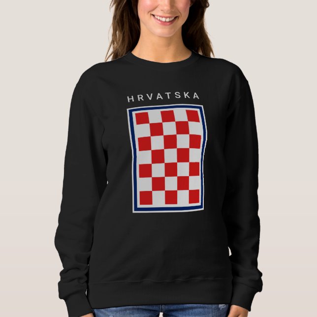 Sudadera Hrvatska Checker Azul Frontera (Anverso)