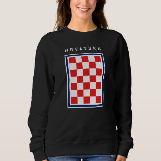 Sudadera Hrvatska Checker Blue Border