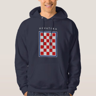 Sudadera Hrvatska Checker Blue Border