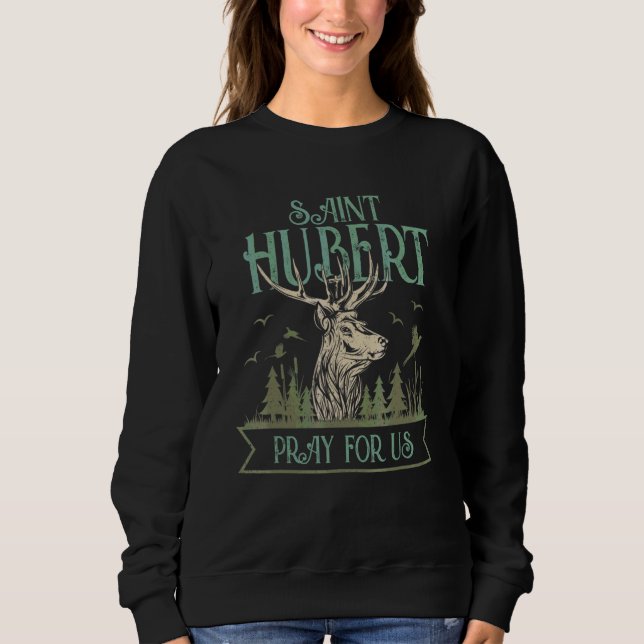 Sudadera Hubert Hubertus Santo Patrón de Cazadores Ciervo C (Anverso)