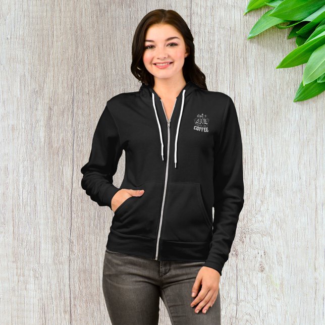 Sudadera Huele A Café Las Mujeres Con Zip Completo (Subido por el creador)
