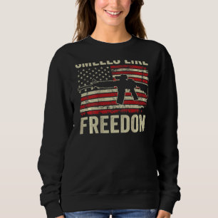 Sudadera Huele como Libertad Bandera De Eeuu Pistolas Pro P