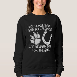 Sudadera Huele Sucio A Caballo Y Perro Slobber Divertido Ec