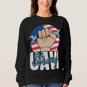 Sudadera Huelga de la UAW Tee Rojo Rótulo de boletos de los