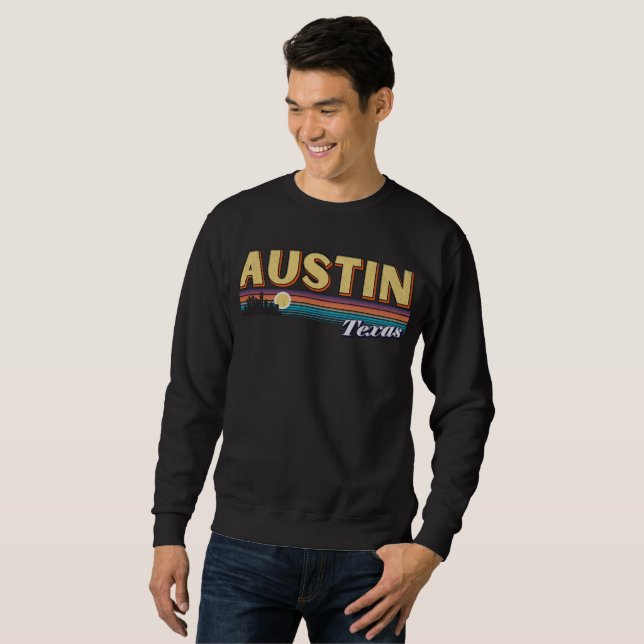 Sudadera Huelga Retro Dolorosa de Austin City Texas Vintage (Anverso completo)