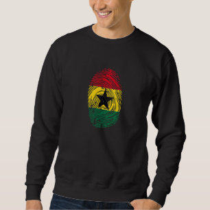 Sudadera Huella dactilar de ADN de la bandera del país Ghan