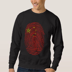 Sudadera Huella digital Bandera de China Orgullosa China