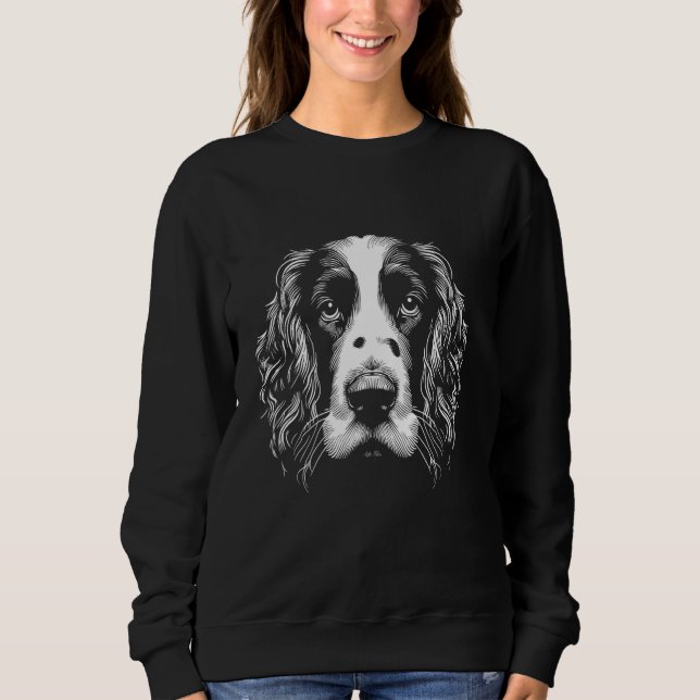 Sudadera Huella digital de perros - Inglés Springer Spaniel (Anverso)