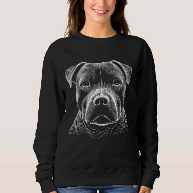 Sudadera Huella digital del perro - Staffordshire Bull Terr (Anverso)