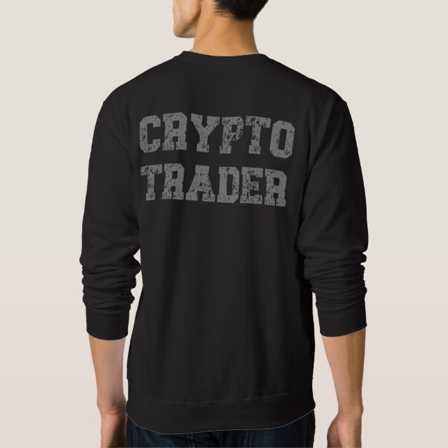 Sudadera Huella trasera de Crypto Trader Grunge (Reverso)