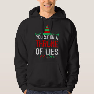 Sudadera Huella trasera Te sientas en un trono de mentiras