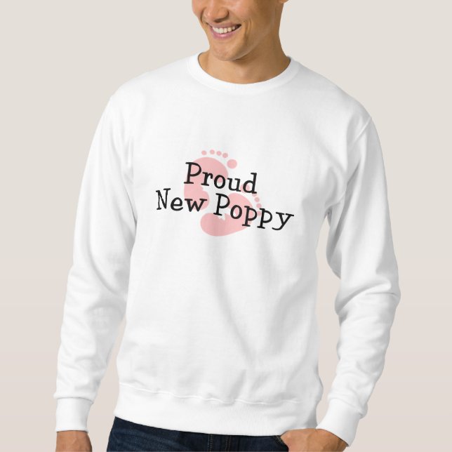 Sudadera Huellas de Bebé Niña Nueva Amapola Orgullosa (Anverso)