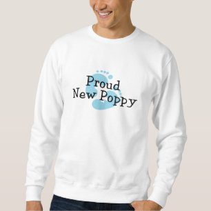 Sudadera Huellas de bebé niño orgulloso nuevo amapola