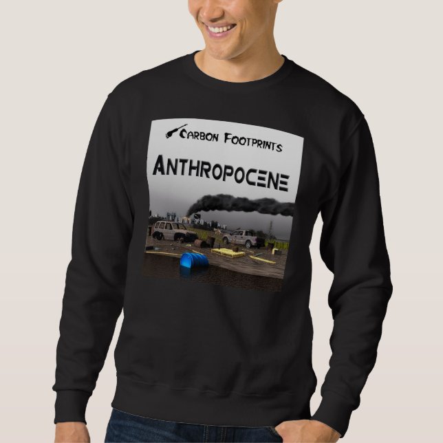 Sudadera Huellas de carbono - Antropoceno (Anverso)