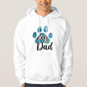 Sudadera Huellas de patas con acuarela Papá perro Amante de