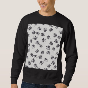 Sudadera Huellas de trazo: Perro Monocromo sin soldadura.