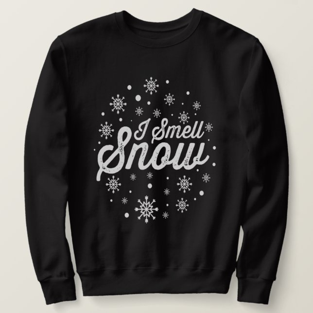 Sudadera Huelo Nieve divertida Navidad Copos de nieve Regal (Anverso del diseño)
