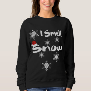 Sudadera Huelo Nieve Santa hat lindo copos de nieve Gracios