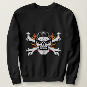 Sudadera Hueso de calavera con alas flamencas