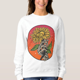 Sudadera Hueso de mano toma girasol