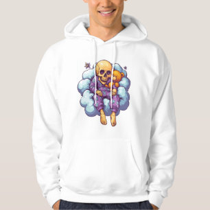 Sudadera Huesos Dormilones � Cráneo de Cama Divertido y Lin