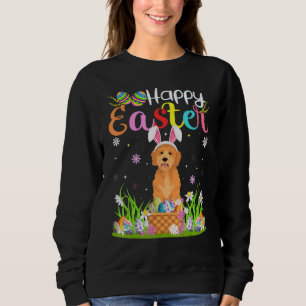 Sudadera Huevo Caza Bunny Goldendoodle Perro Feliz Pascua