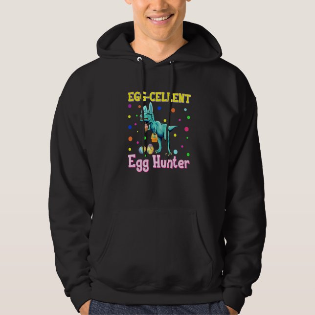 Sudadera Huevo cellent Egg Hunter Funny Easter T Rex Dinosa (Anverso)