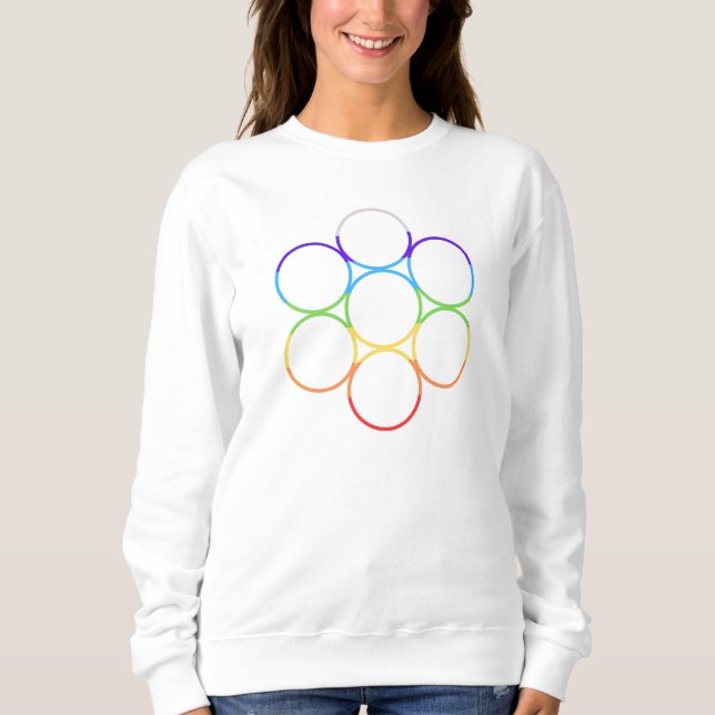 Sudadera Huevo de la vida Mujeres Chakra (Anverso)