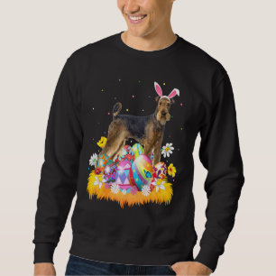 Sudadera Huevo de Pascua Gracioso Airedale Terrier Perro Pa