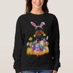 Sudadera Huevo de Pascua Gracioso Bruxelles Griffon Dog Pas