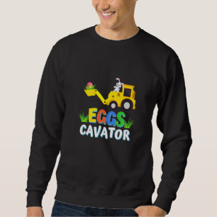 Sudadera Huevo de Pascua Para Niños Excavadores Niños Peque