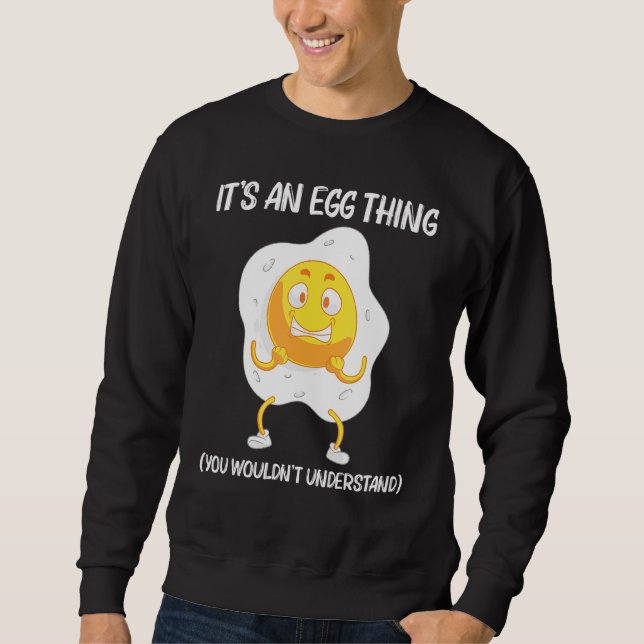 Sudadera Huevo Guay Para Hombres Mujeres Fried Baked Proteí (Anverso)