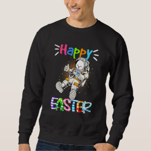 Sudadera Huevos astronautas conejo conejo feliz día de Pasc