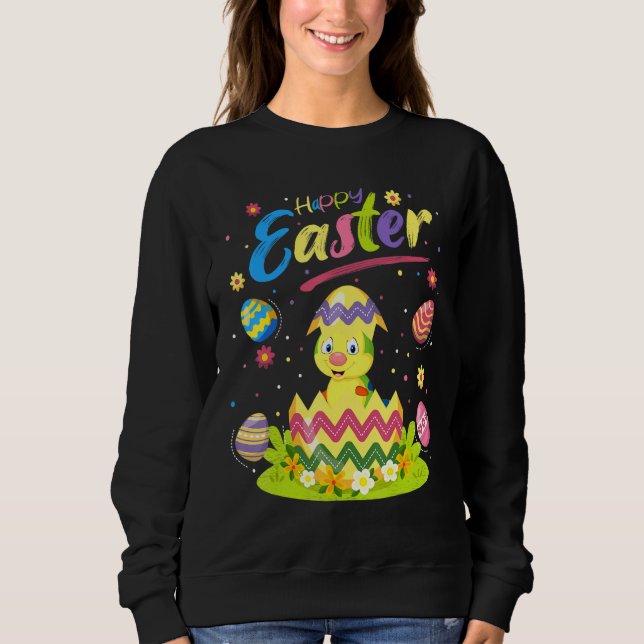 Sudadera Huevos de Pascua Caterpillar Feliz Pascua (Anverso)