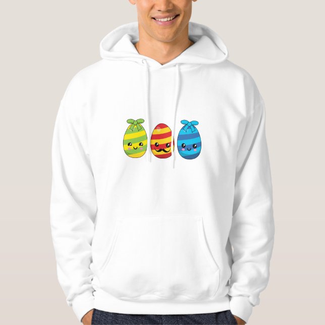 Sudadera Huevos de Pascua de Kawaii con cintas (Anverso)