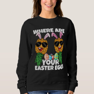 Sudadera Huevos De Pascua Swinger Piña Al Revés Mujeres