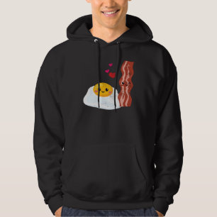 Sudadera Huevos Graciosos Y Pareja Bacon Día de San Valent