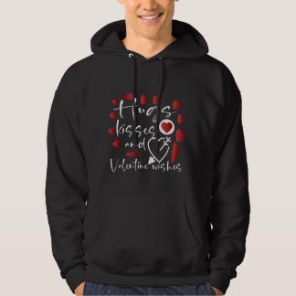 Sudadera Hugs Kisses And Valentine happy Funny Valentines